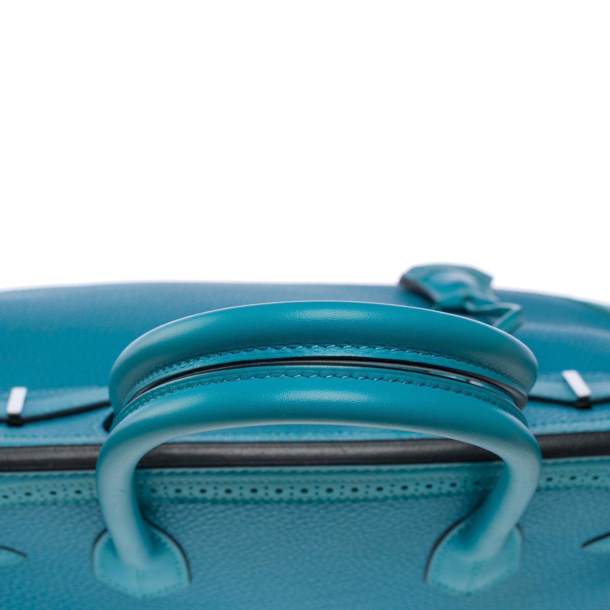 Ghillies Limited Edition Hermes Birkin 30 handbag in Turquoise Blue leather, SHW 6