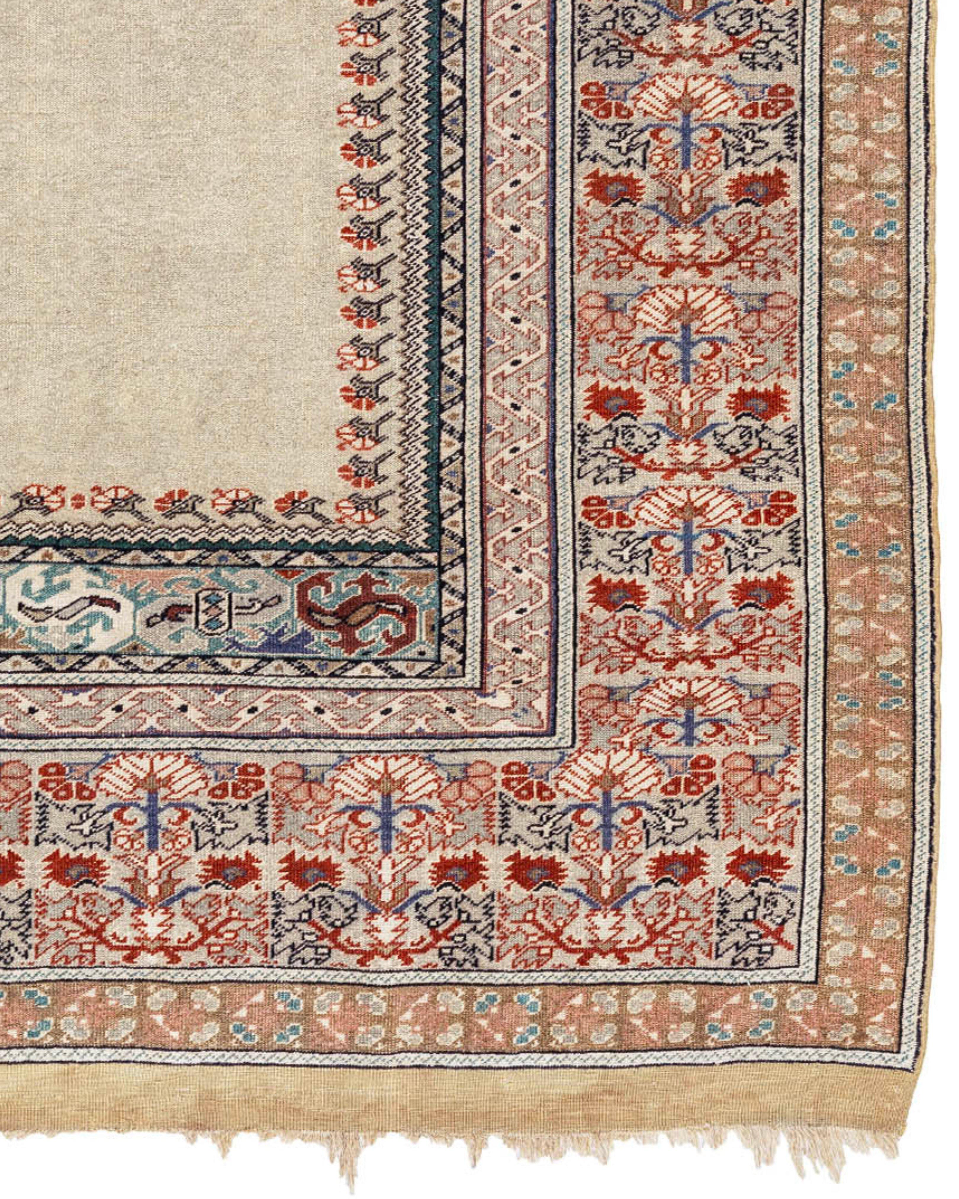 Hand-Knotted Ghiordes Prayer Rug, Mid-20th Century For Sale