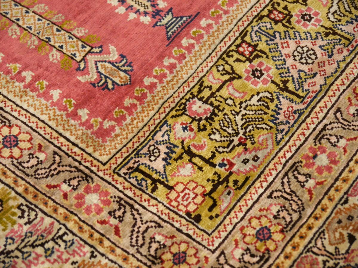 Ghiordes Teppich Seidengebet Türkischer Wandteppich 11