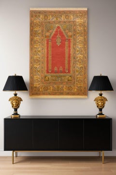 Djoharian Collection Ghiordes Rug Silk Prayer Turkish Wall Hanging Rug