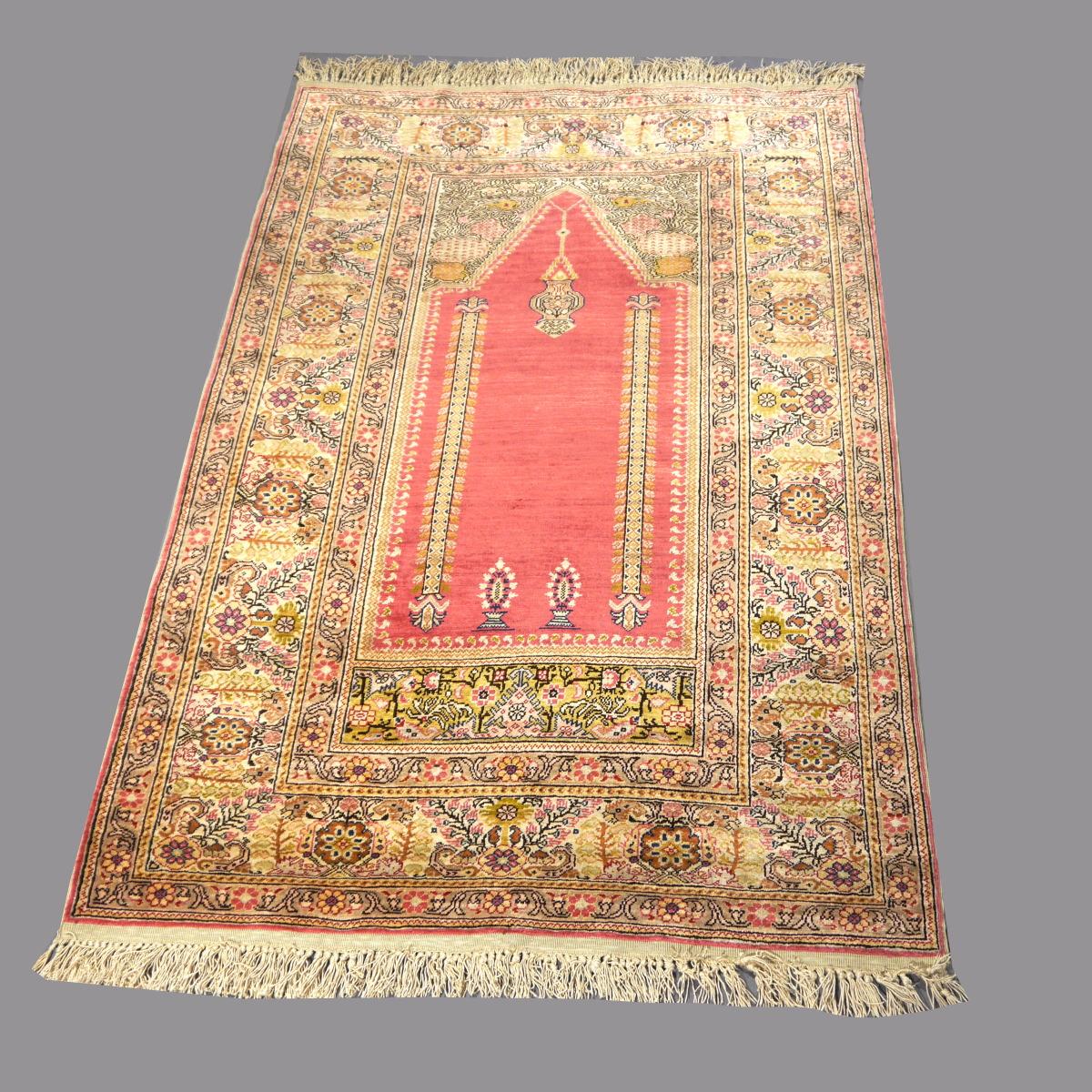 Ghiordes Teppich Seidengebet Türkischer Wandteppich 1