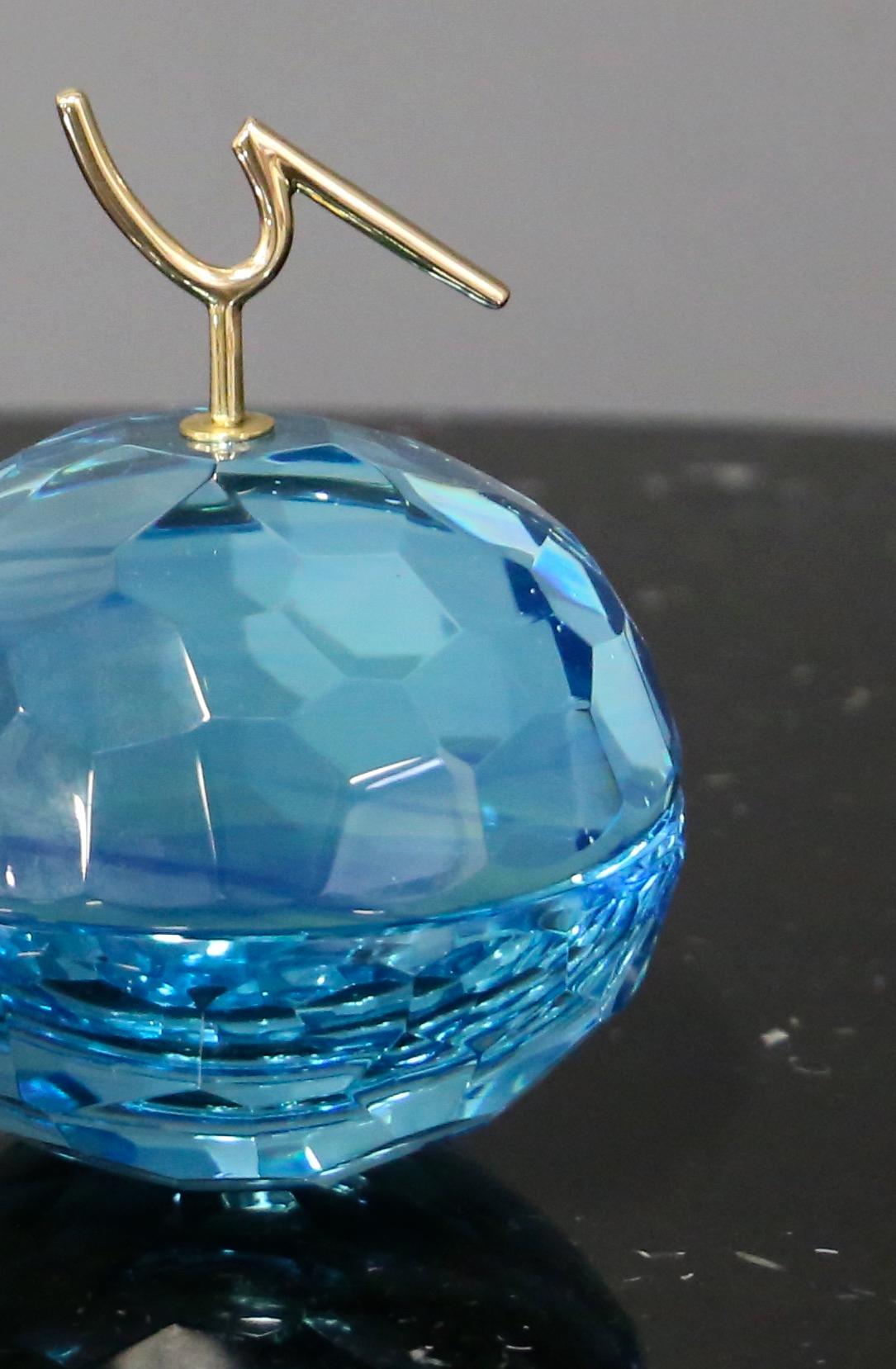 Italian Ghirò Studio Jewel Box in Brass and Glass, 2019 For Sale