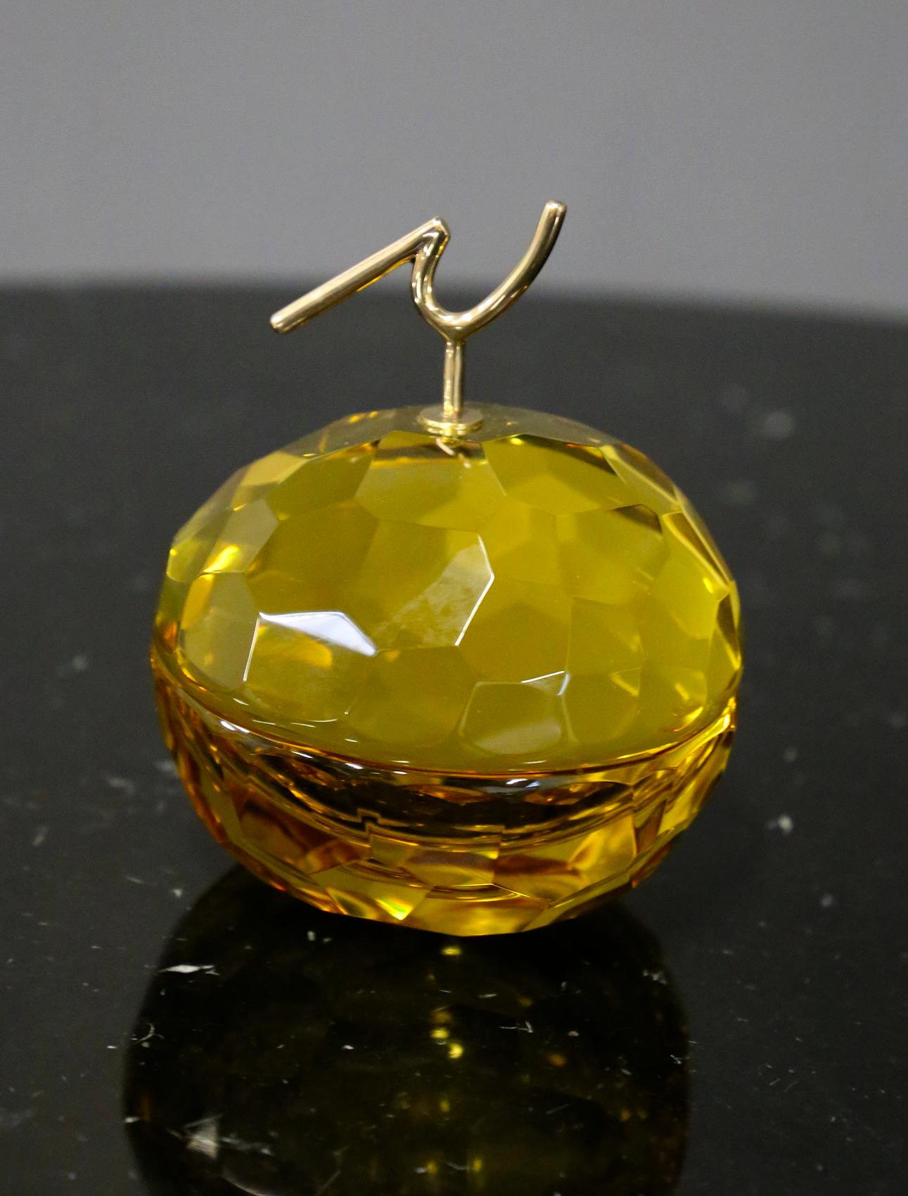 Ghirò Studio Jewel Box in Brass and Glass Yellow, 2019 In Good Condition In Milano, IT