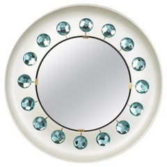 Ghiro Studio Mirror with Faceted Diamond Cut Glass, Italy, 2019