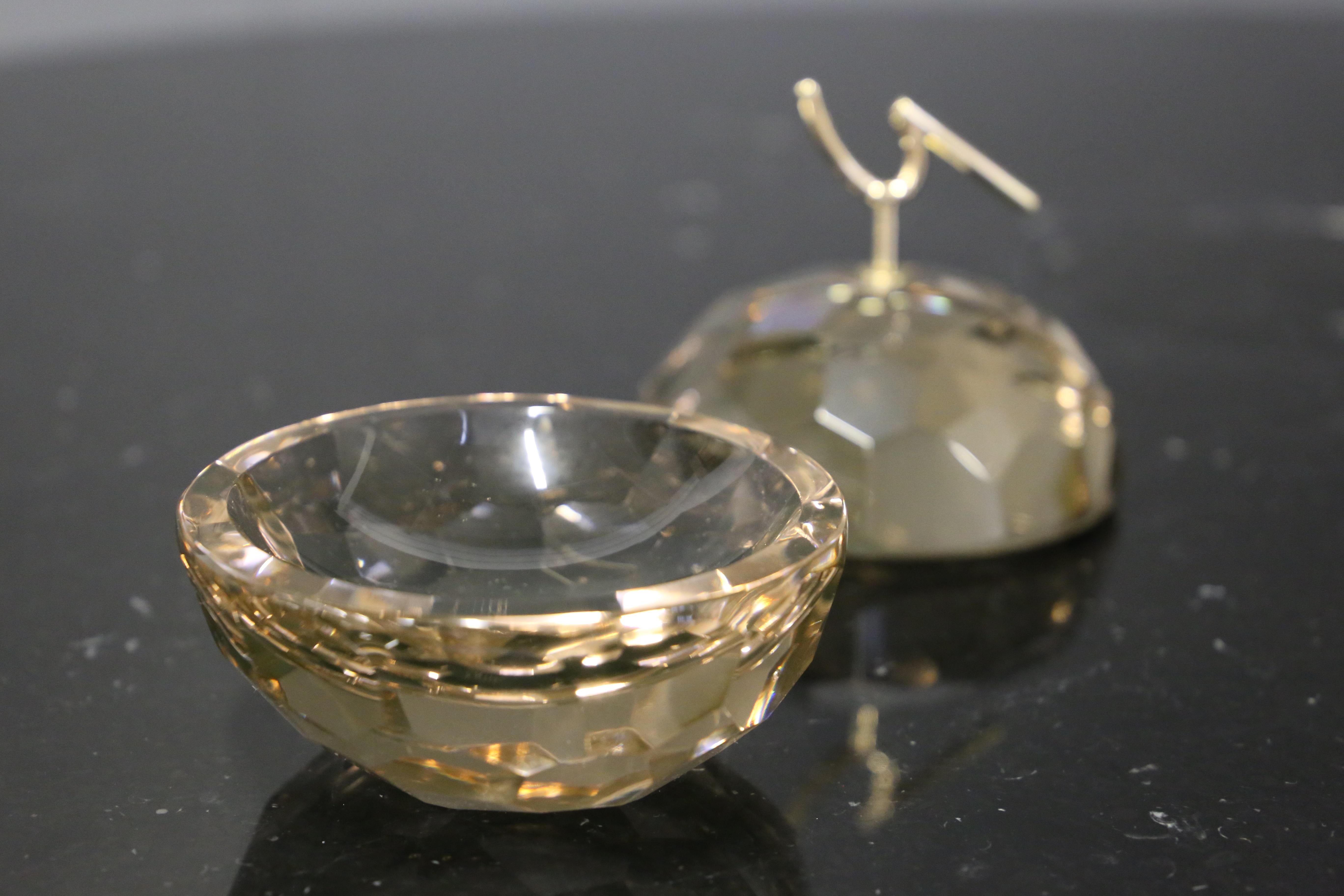 Ghir Studio Rosa Juwelenschachtel aus Messing und Glas im Angebot 4