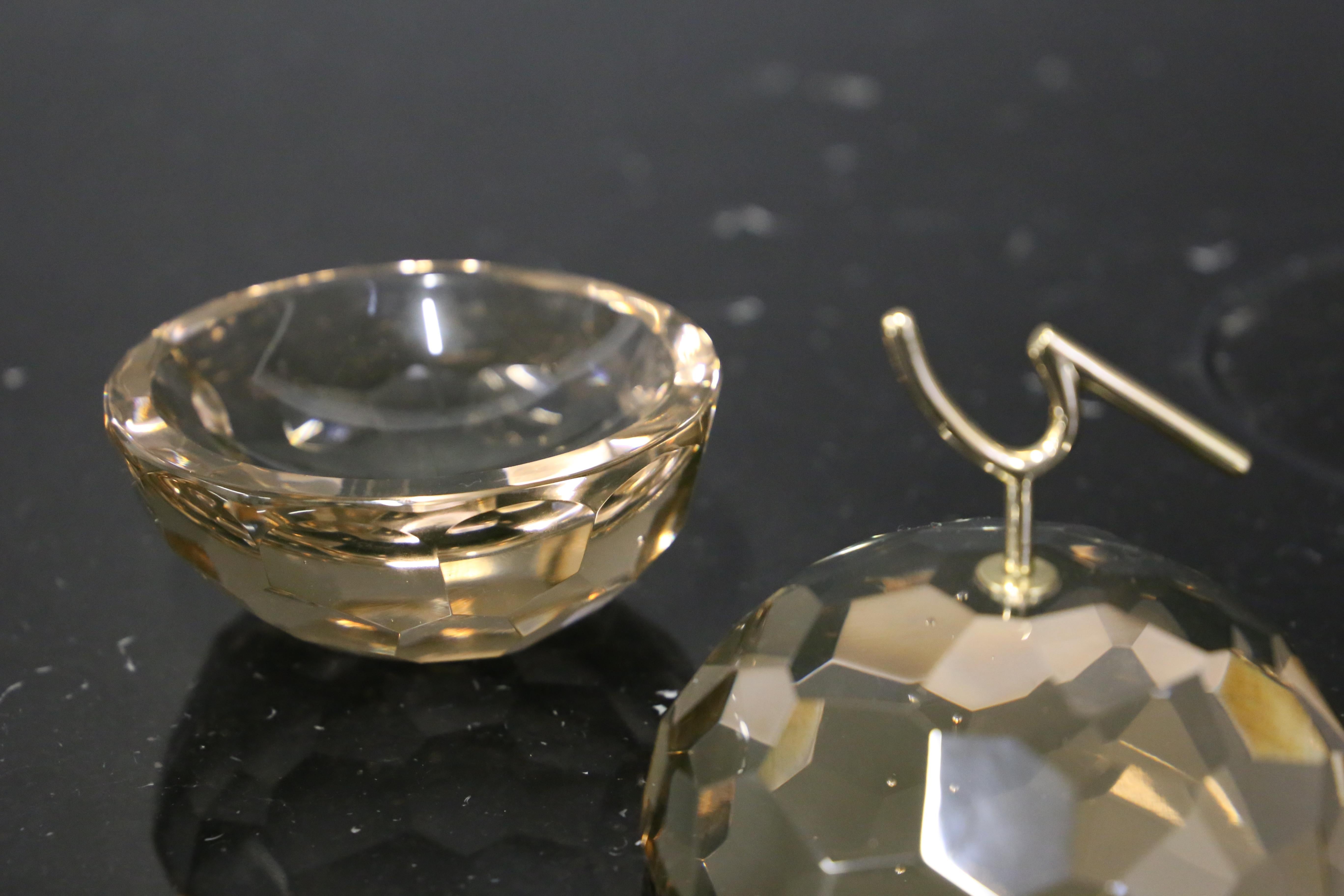 Ghir Studio Rosa Juwelenschachtel aus Messing und Glas (21. Jahrhundert und zeitgenössisch) im Angebot
