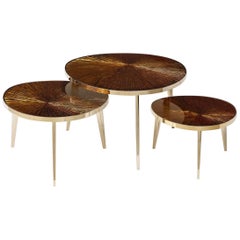 Ghiró Studio "Tris-Gold" Nest of Tables