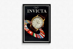 Ghisi's original poster for Invicta 1837 - 17 Jewels Antimagnetic Swiss watch