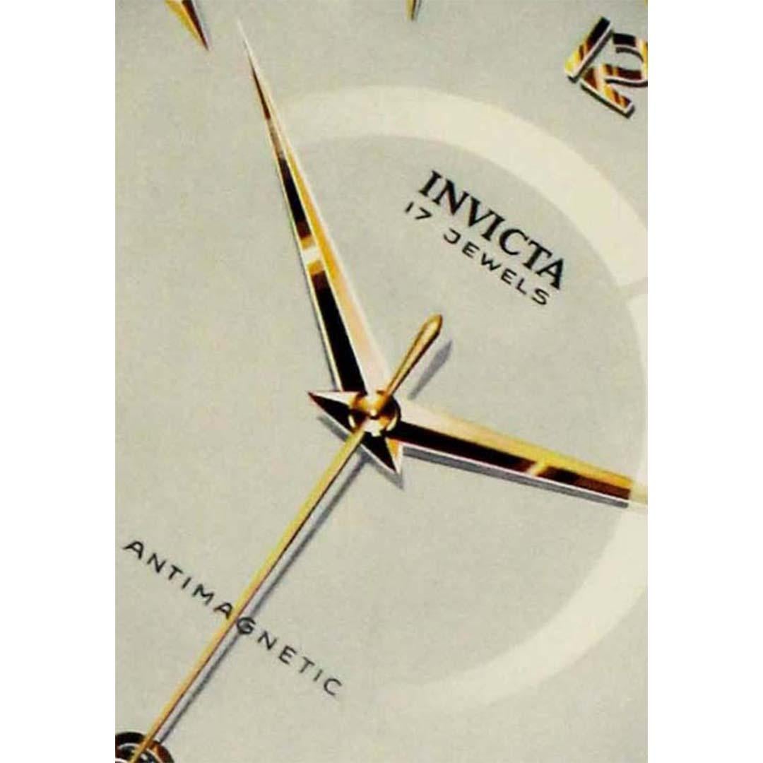 Ghisi's original poster for Invicta - 17 Jewels Antimagnetic Swiss stands as a rare and historical gem, offering a captivating glimpse into the world of horological elegance and Swiss craftsmanship. This iconic poster is not just an advertisement;