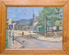 La Aldea Francesa". Paisaje rural de mediados de siglo Óleo sobre tabla.