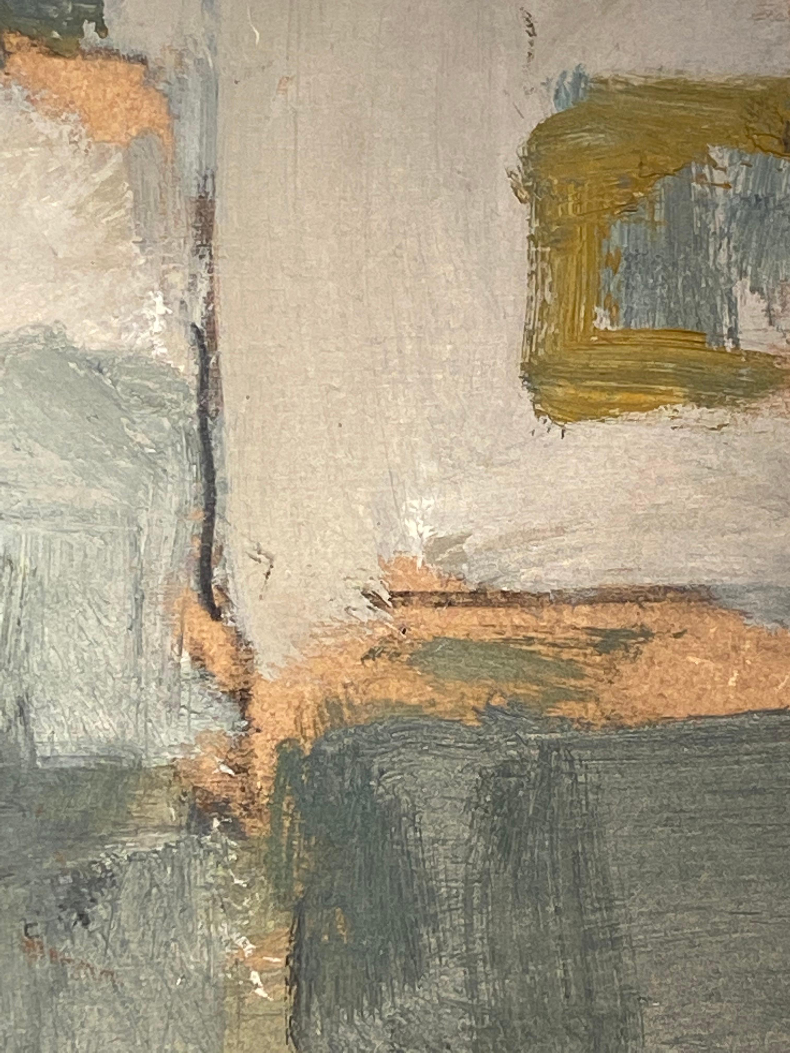 'Cordelia' Pintura figurativa de interior de una mujer en un cálido naranja, negro en venta 3