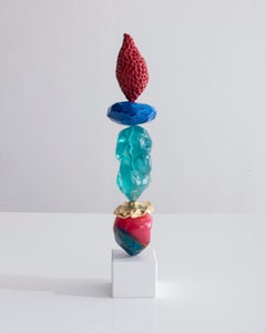 Ghislaine TOTEM Sculpture in Clay, Resin, and Wood by Ashley Hicks, 2017