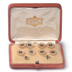 Ensemble de robes Art Déco Ghiso en agate, onyx, diamants et platine, vers 1930