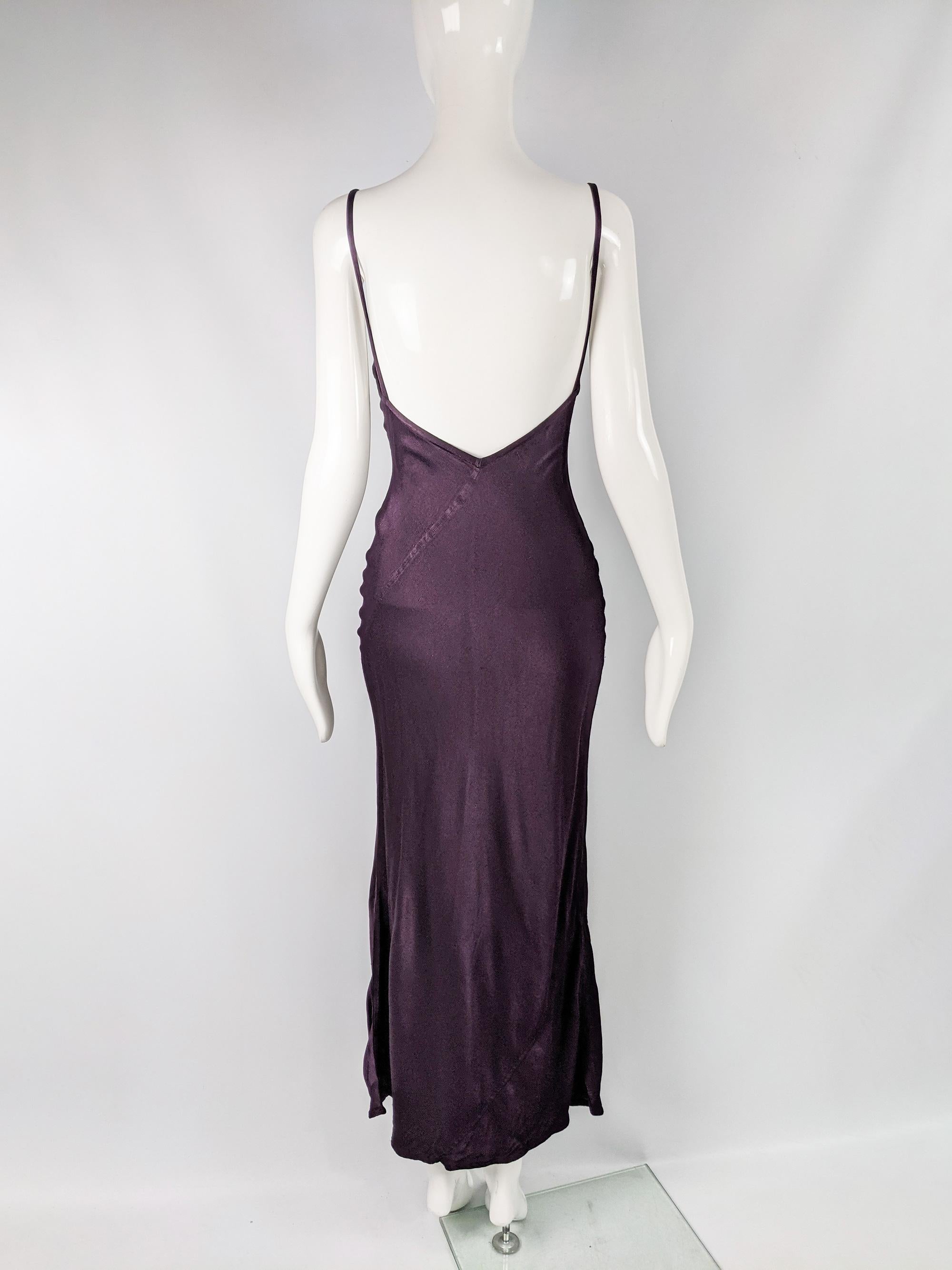 Ghost 1990s Vintage Bias Cut Rückenfrei Cowl Neck Abendkleid 2