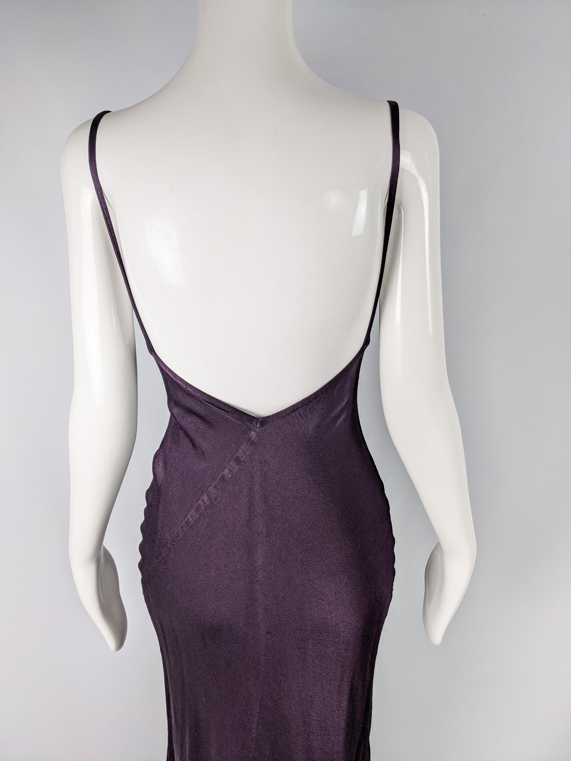Women's Ghost 1990s Vintage Bias Cut Backless Cowl Neck Evening Dress