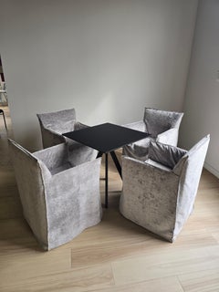 GHOST Dining Armchairs with Velvet slip covers from Gervasoni