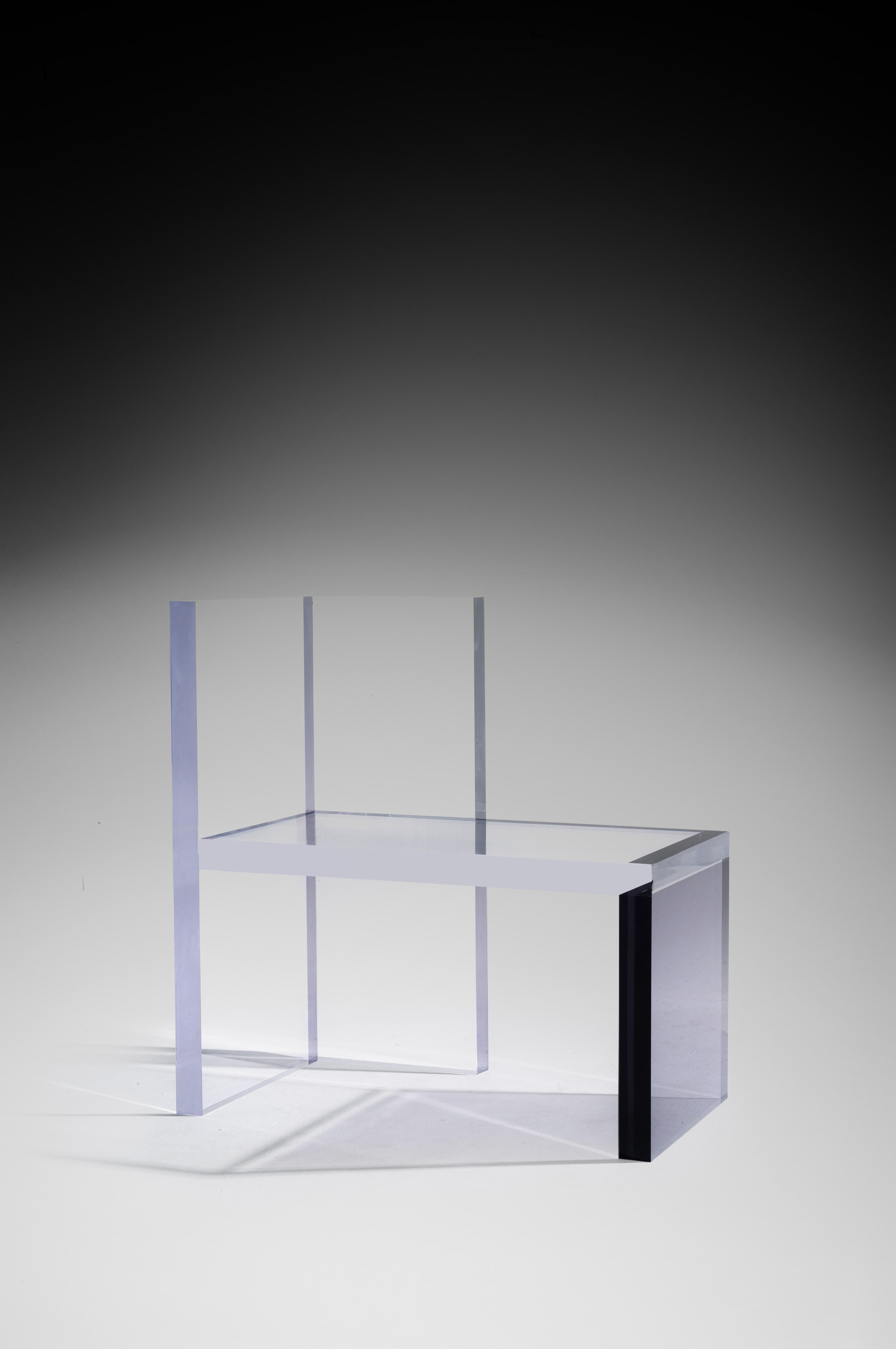 Ghost Altuglas chair by Charly Bounan
Hand-sculpted Altuglas design artwork
Dimensions: 100 x 50 x 106 cm
Material: Plexiglass
Signed Charly Bounan

Charly Bounan, is a Parisian designer renowned for its refined creative style and the