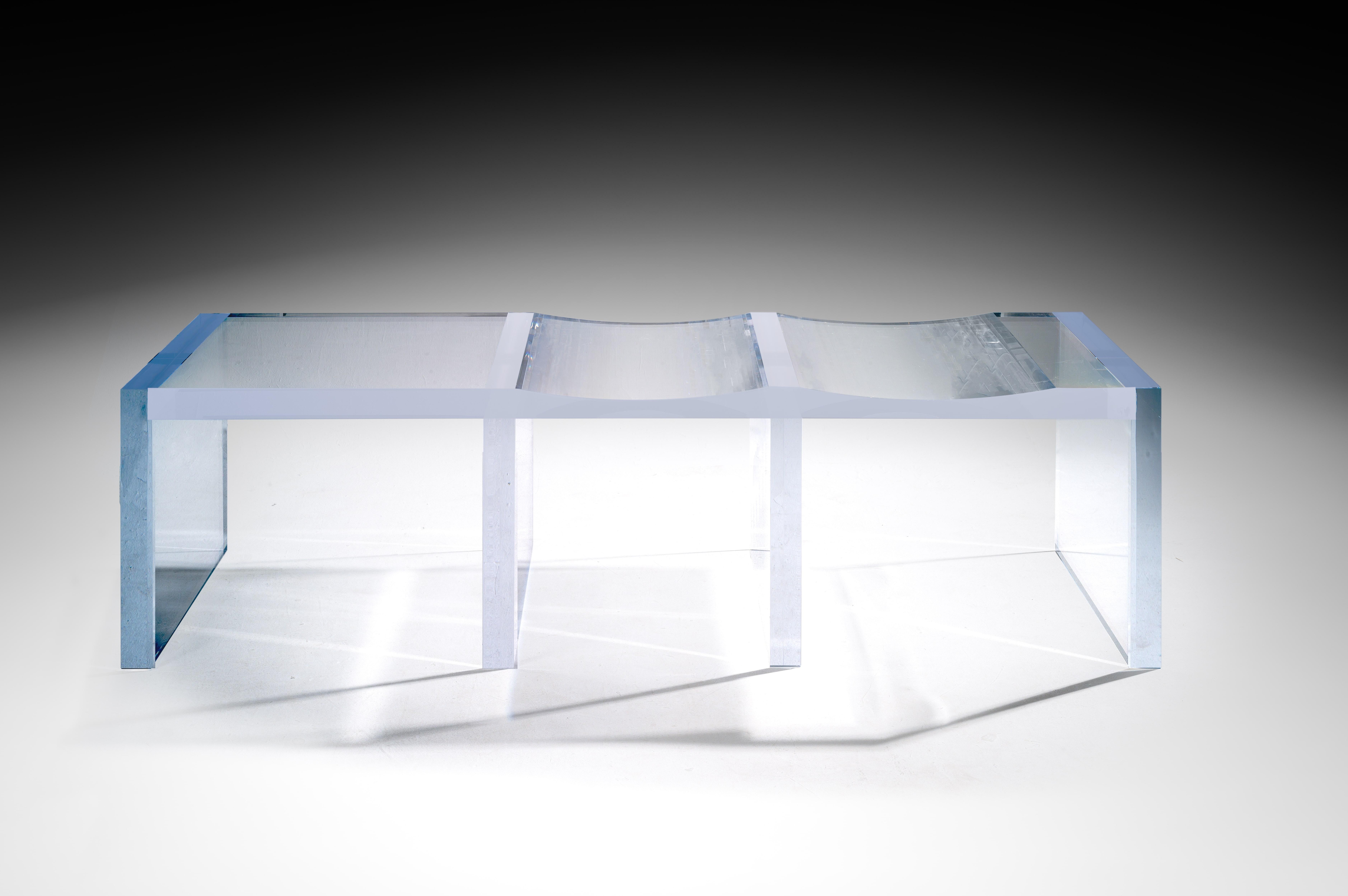 Ghost Bench by Charly Bounan
One of a Kind
Dimensions: D 75 x W 200 x H 56 cm. 
Materials: Acrylic glass.

Bench for 4 people. Please contact us.

Charly Bounan, is a Parisian designer renowned for its refined creative style and the important