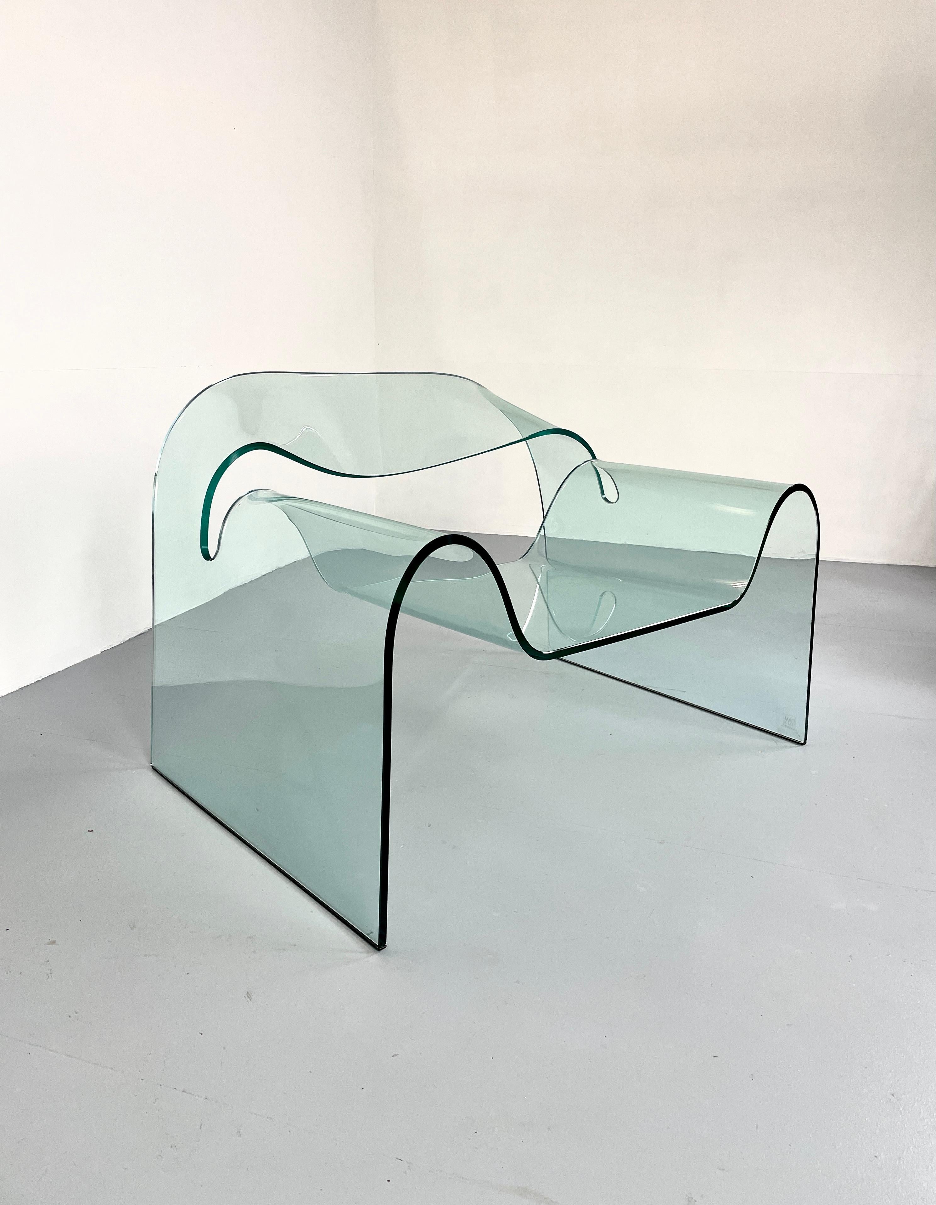 Late 20th Century Ghost Chair by Cini Boeri for Fiam Glass Armchair