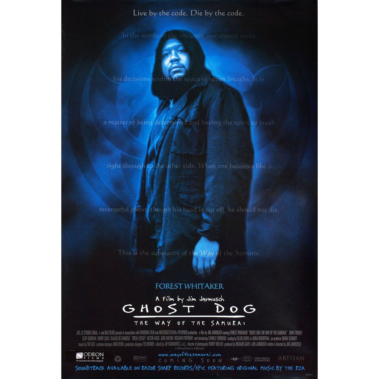 Original 1999 U.S. one sheet poster for the film Ghost Dog: The Way of the Samurai directed by Jim Jarmusch with Forest Whitaker / John Tormey / Cliff Gorman / Dennis Liu. Very good-fine condition, rolled with edgewear. Please note: the size is