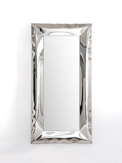 'Ghost' inflated metal full length mirror, stainless steel and glass
