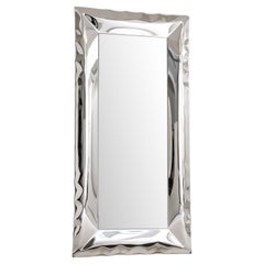 'Ghost' inflated metal full length mirror, stainless steel and glass