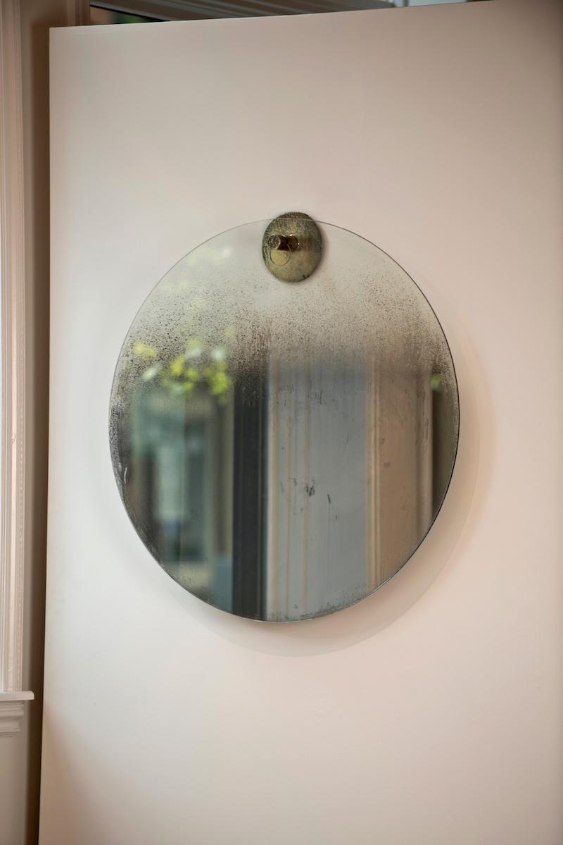 Brutalist Ghost Mirror For Sale