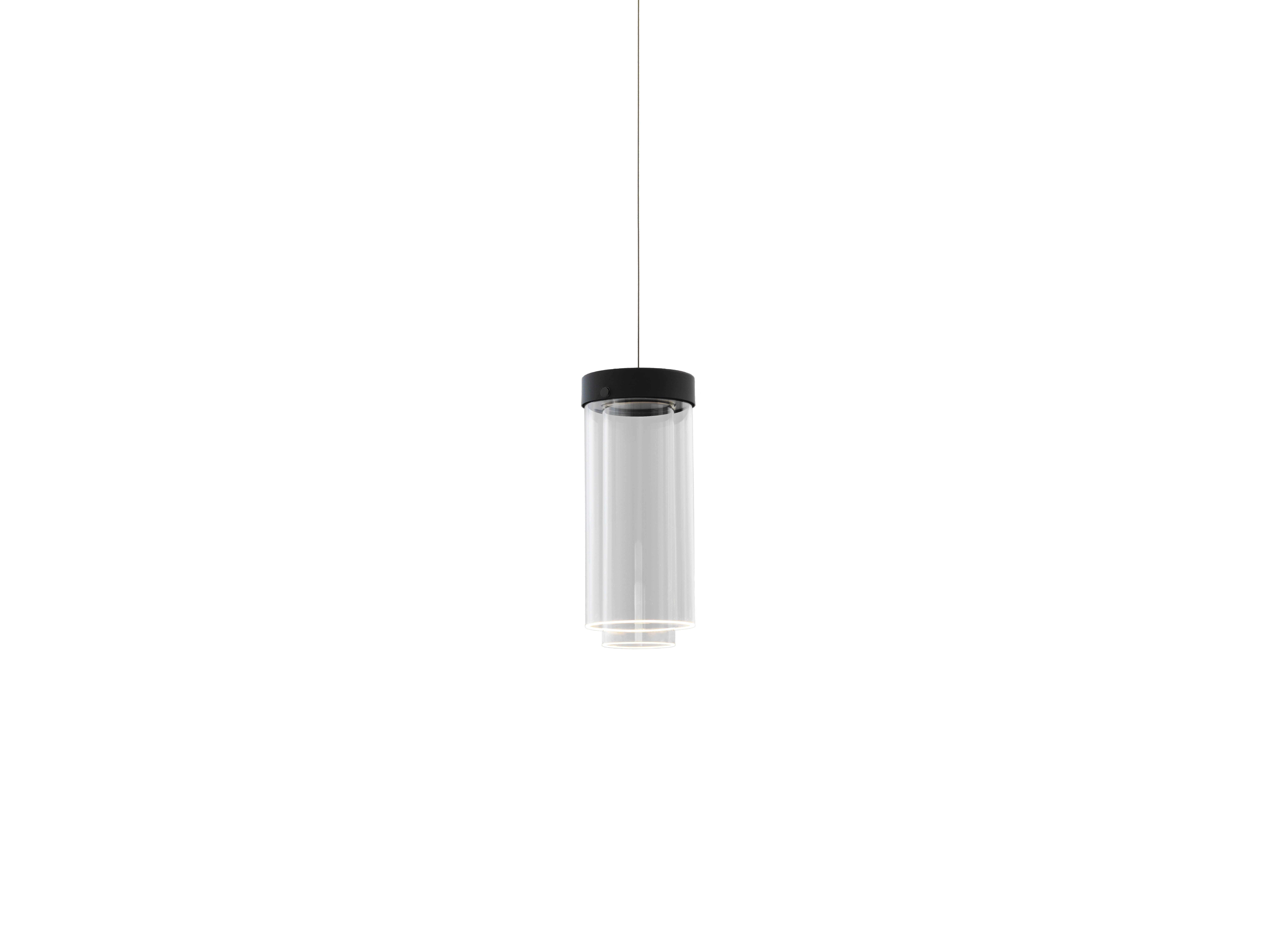Ghost Pendant Lamp by Resident
Dimensions: D 18.6 x H 44.3 cm
Materials: Borosilicate Glass, Aluminium, Silicone.
Weight: 6.5 Kg.

About: 
Founded by Simon James & Scott Bridgens in 2011, Resident is the home of enduring design pieces created for