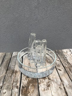 Ghost Pipe Sculptural Glass Flower Vase