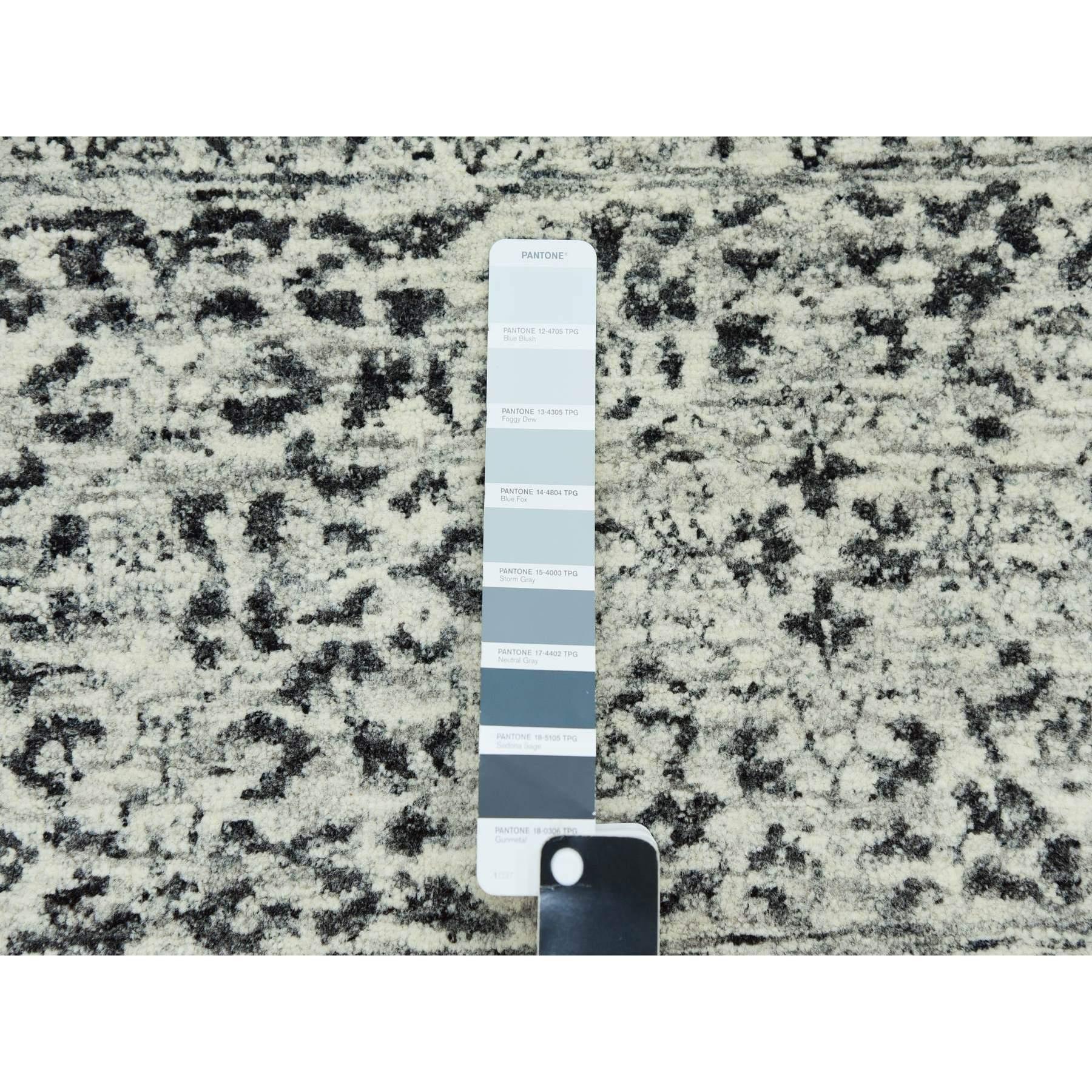 Lana Ghost White Undyed 100% Wool Hand Knotted Mamluke Design Rugs 8'0