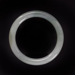 Ghostly Translucent Jadeite Jade Bangle Certified