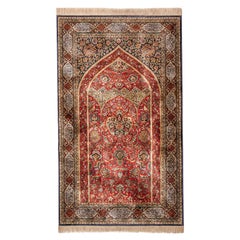 Vintage Ghoum silk carpet