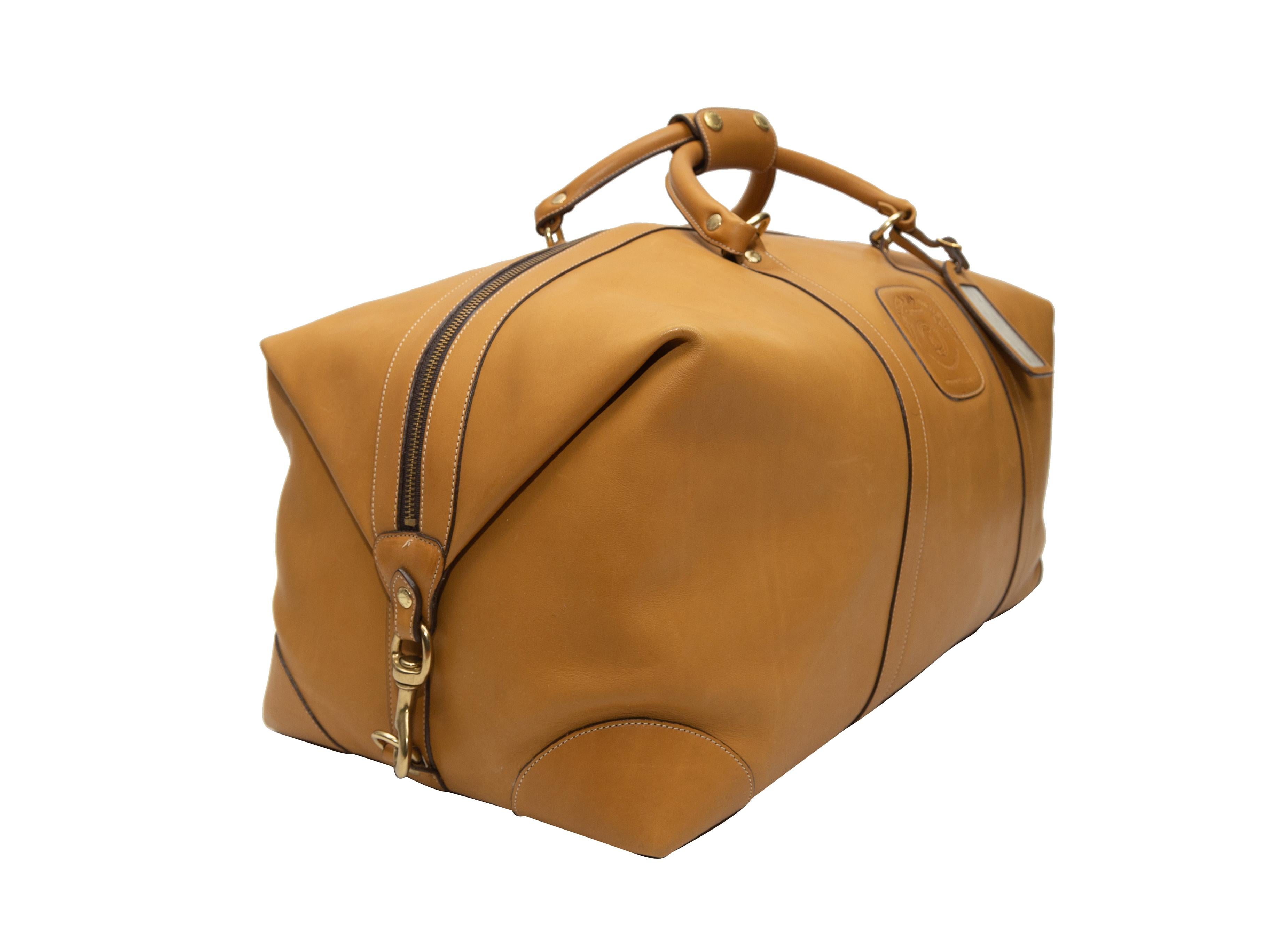 Brown Ghurka Wheat Leather No. 98 Cavalier Duffel Bag