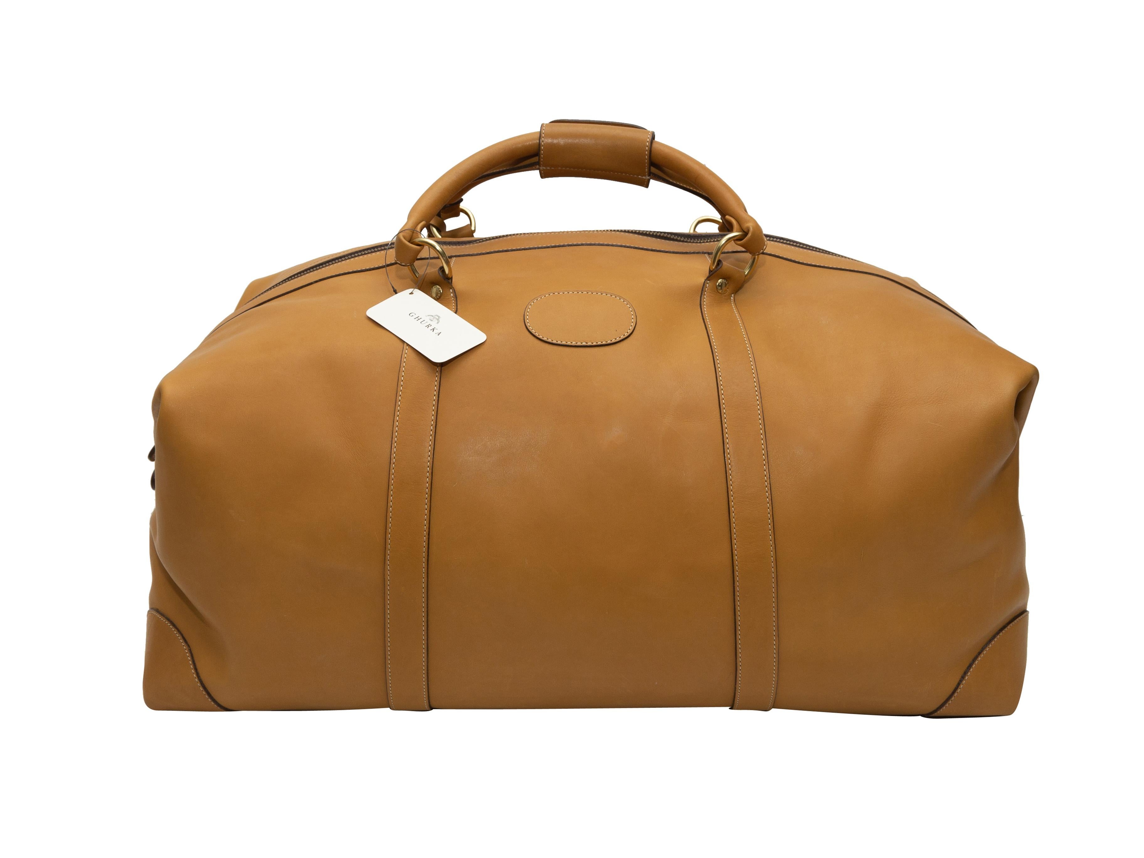 Ghurka Wheat Leather No. 98 Cavalier Duffel Bag In Good Condition In New York, NY