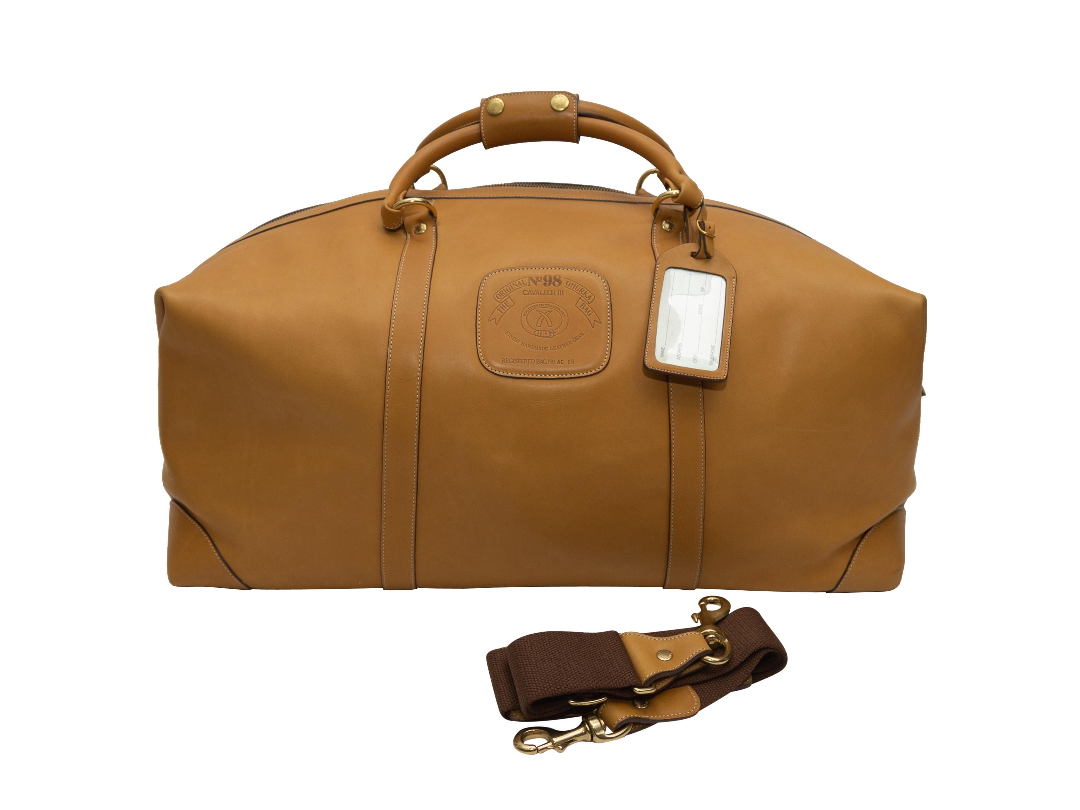 Women's Ghurka Wheat Leather No. 98 Cavalier Duffel Bag