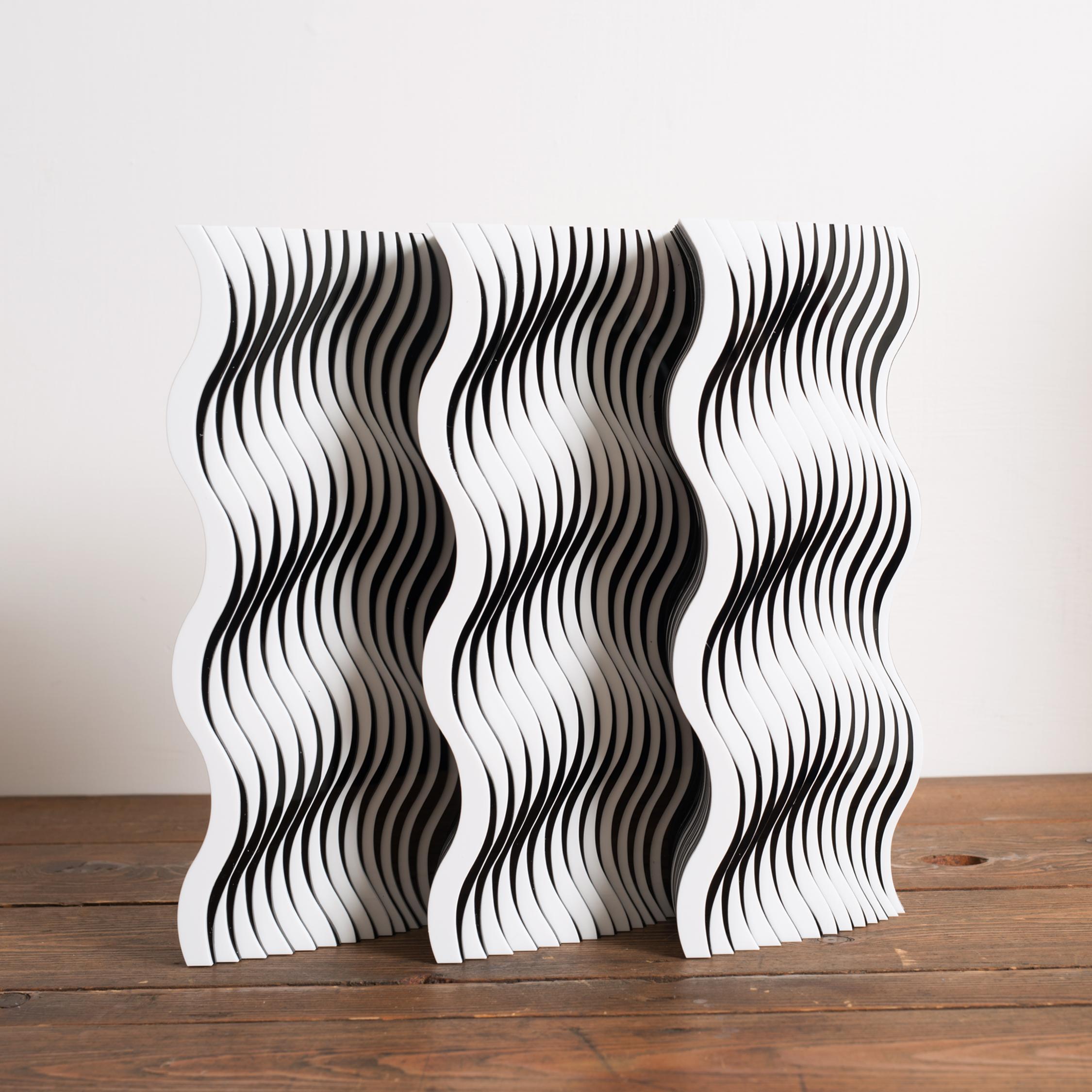 Giò Schiano  Abstract Sculpture - Let forever be Black and White Sculpture