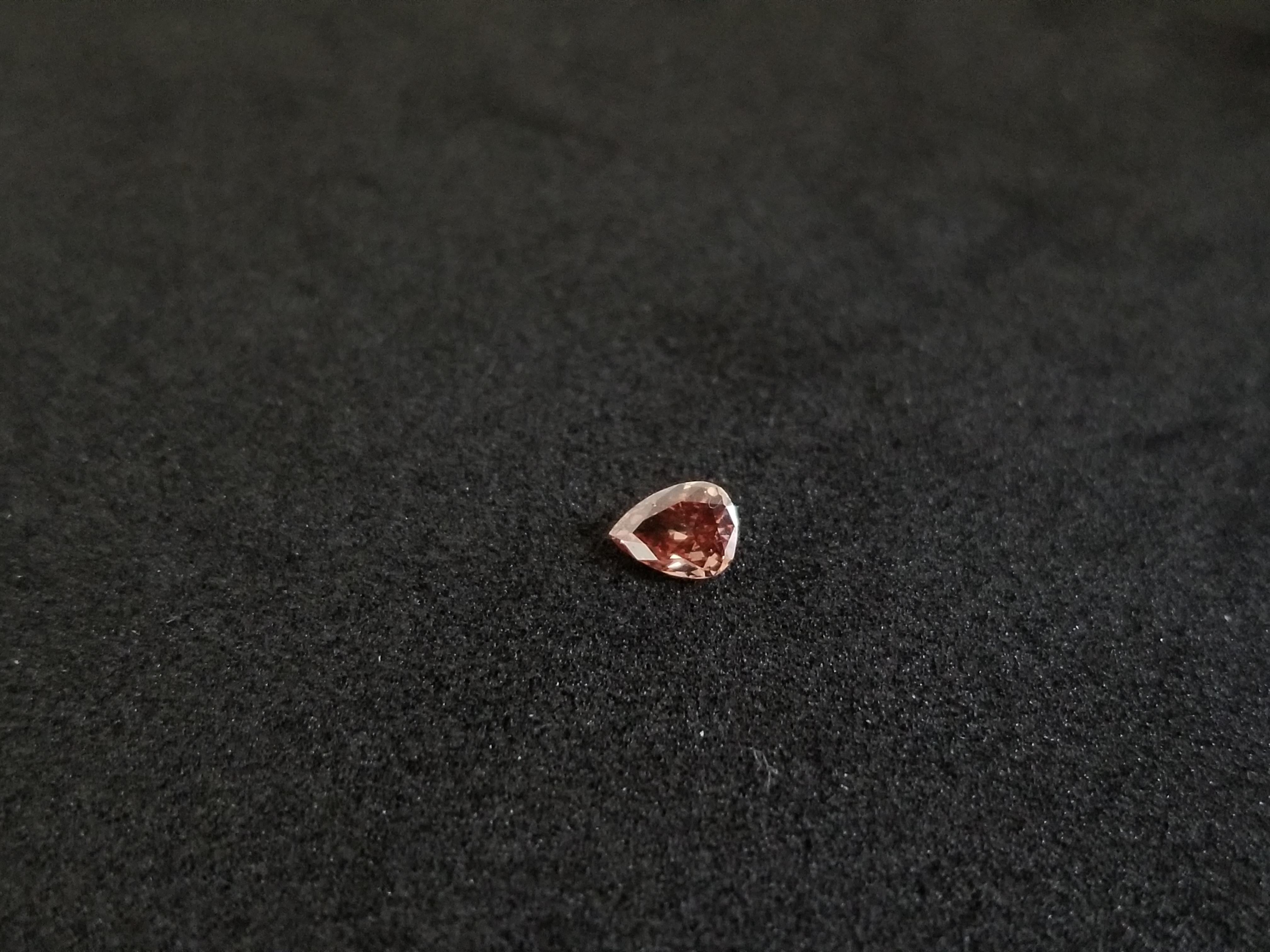 Women's or Men's CLOSE OUT  GIA 0.15 Carat Natural Fancy Deep Orange Brown Pear Shape Diamond For Sale