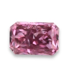 GIA 0.17ct Fancy Intense Pink-Purple Diamond (I1) – Cut-Cornered Rectangular