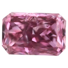 GIA 0.17ct Fancy Intense Pink-Purple Diamond (I1) – Cut-Cornered Rectangular