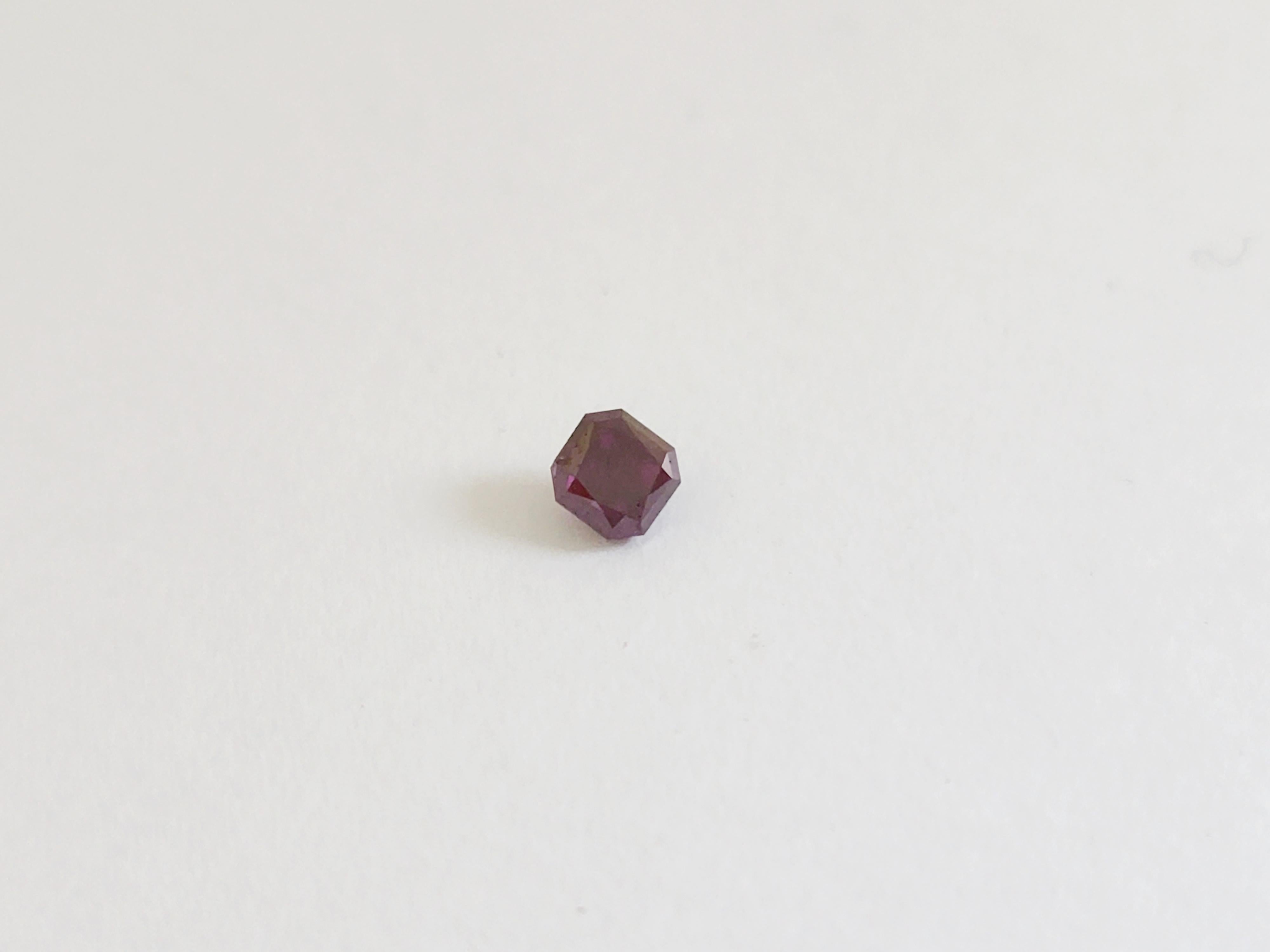 GIA 0.22 Carat Fancy Color Radiant Shape Loose Diamond
Color: Fancy Deep Brown-Purple
Artificially Irradiated