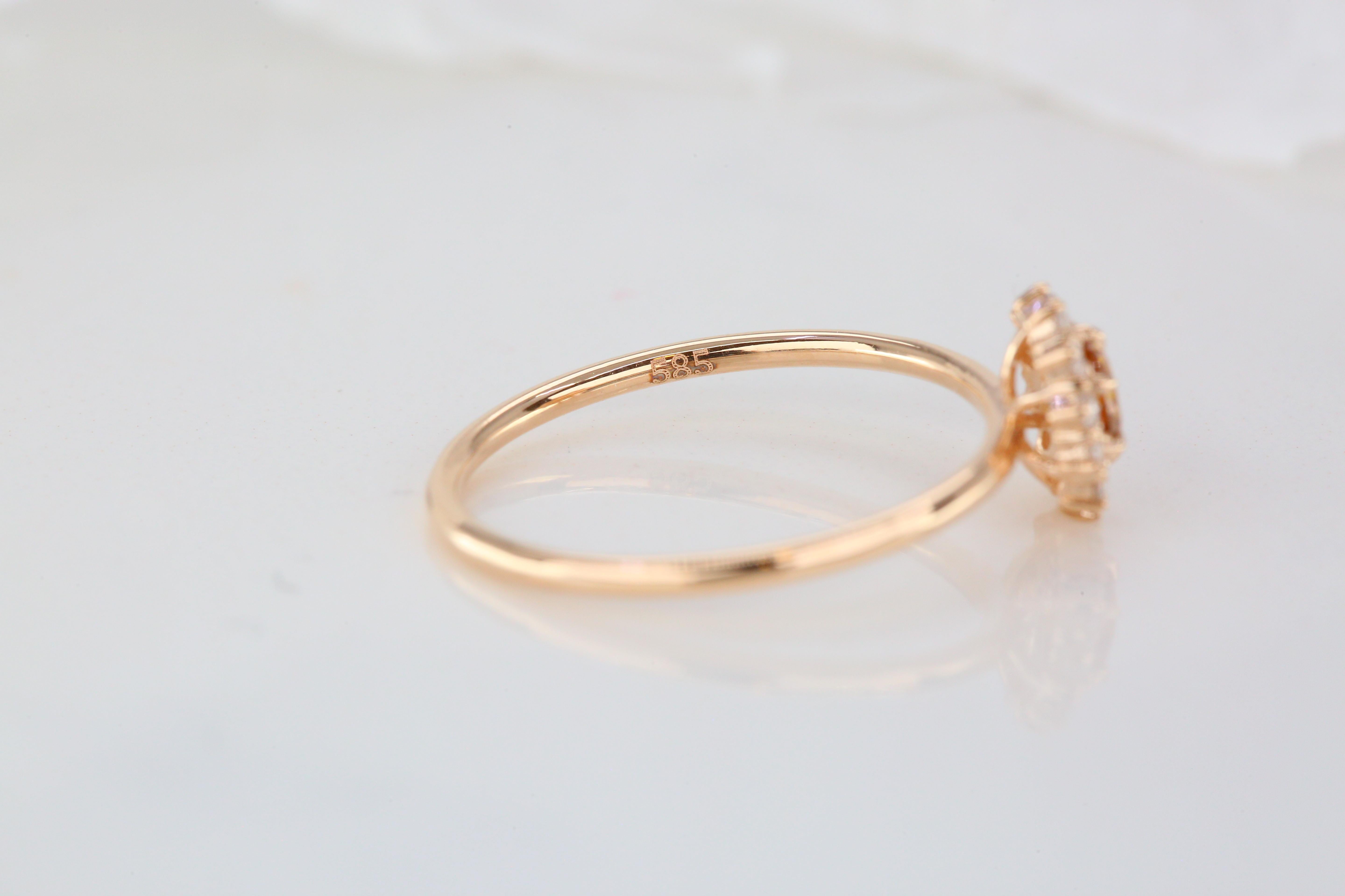 GIA 0.24 Ct. Fancy Deep Yellow-Orange Diamond 14K Gold Solitaire Ring 6