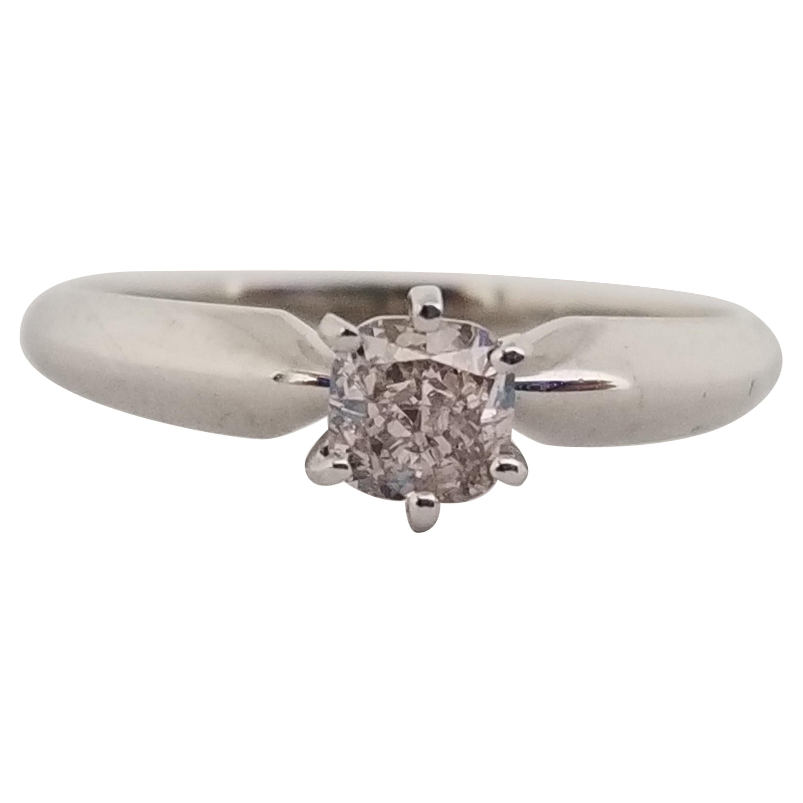 GIA 0,50 Karat Kissenschliff Fancy Pinkish Brown Diamant Weißgold Ring 14k