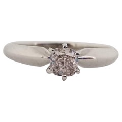 GIA 0,50 Karat Kissenschliff Fancy Pinkish Brown Diamant Weißgold Ring 14k