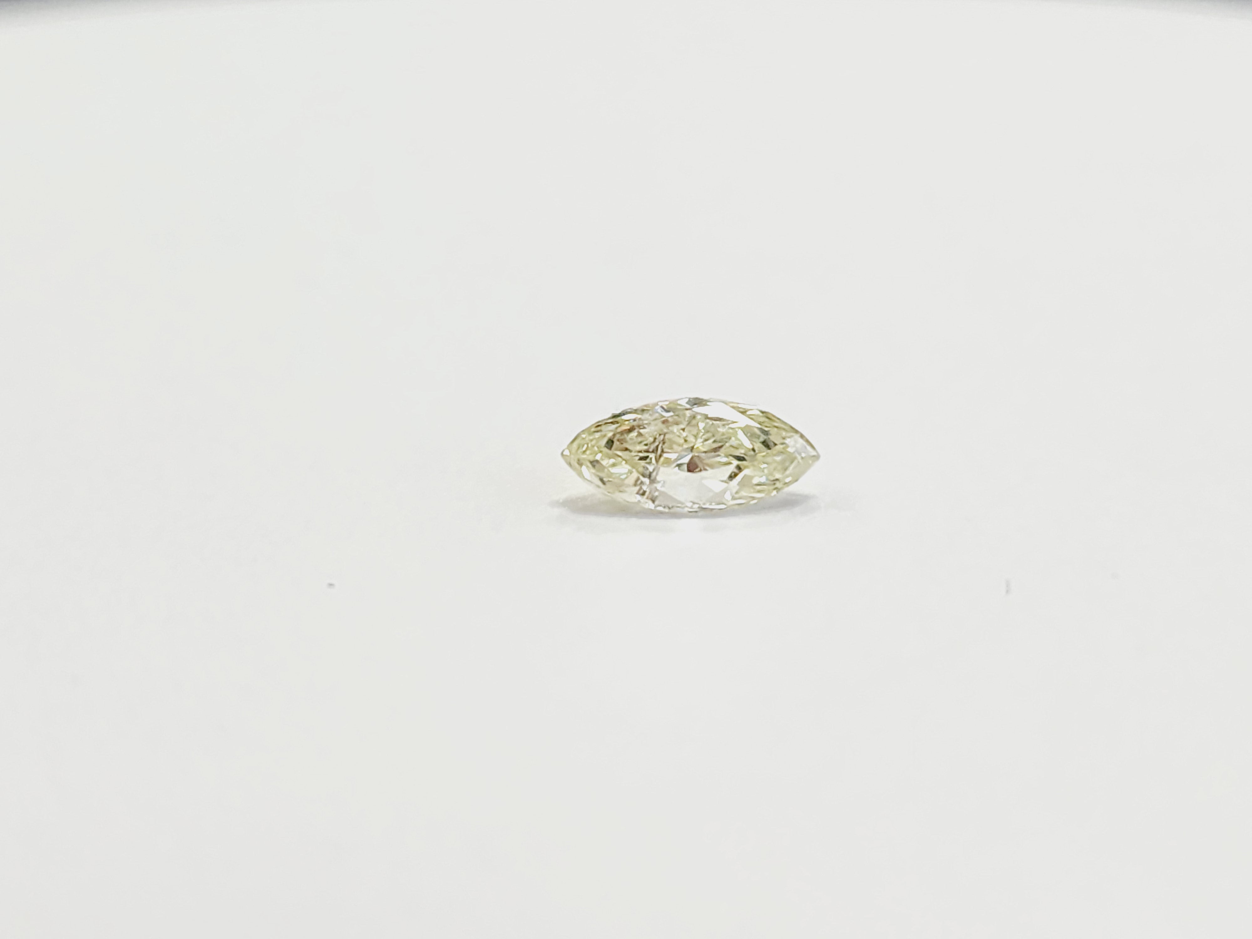 FLASH SALE GIA 0.50 Carat Light Yellow Brilliant Marquise Shape Natural Diamond