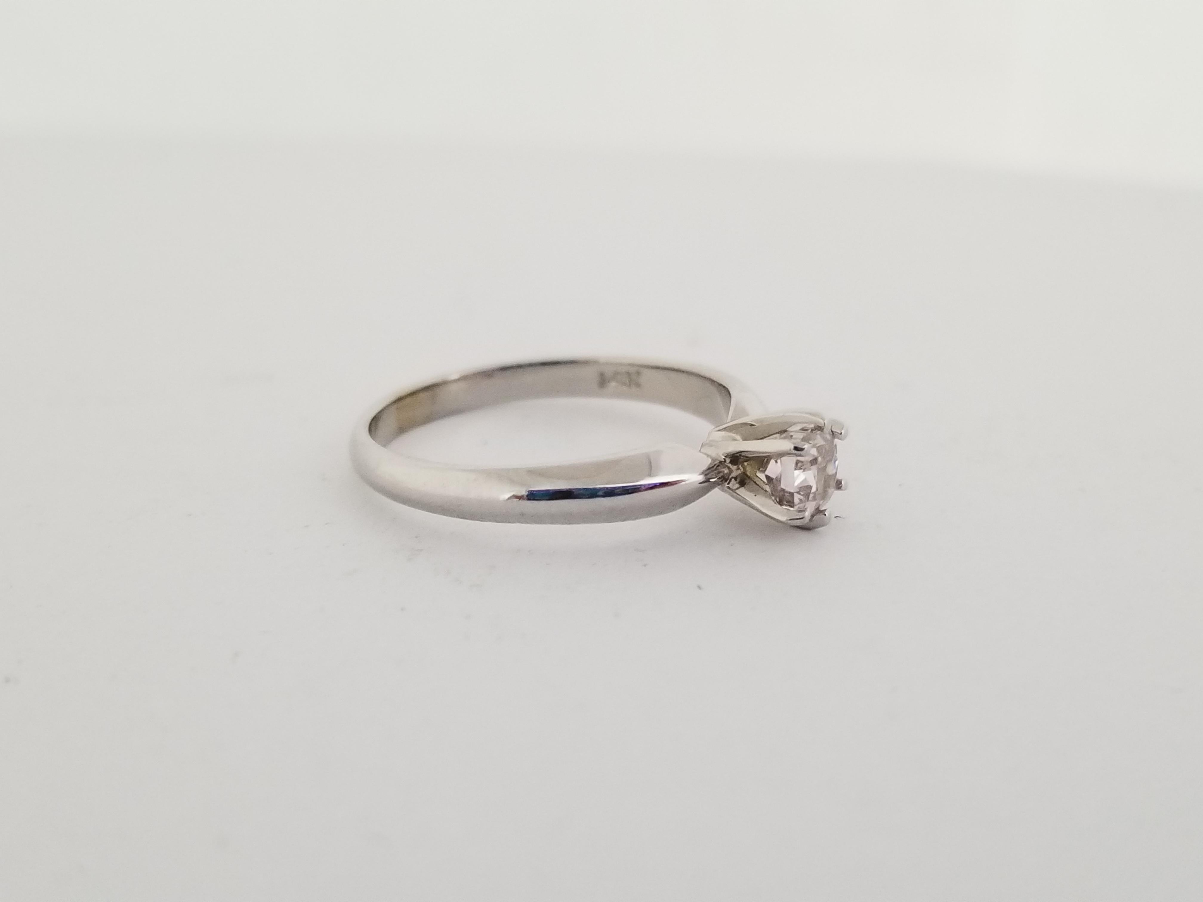 GIA 0,50 Karat Kissenschliff Fancy Pinkish Brown Diamant Weißgold Ring 14k im Zustand „Neu“ im Angebot in Great Neck, NY