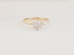 HOLIDAY SALE GIA 0.53 Carat Cushion Pink Diamond Solitaire Ring 14K Yellow Gold