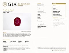 Rubis « Pigeon Blood » de Birmanie non chauffé, certifié GIA, 0,55 ct (5,36 x 4,10 x 2,67 mm)