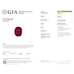 Rubis « Pigeon Blood » de Birmanie non chauffé, certifié GIA, 0,55 ct (5,36 x 4,10 x 2,67 mm)