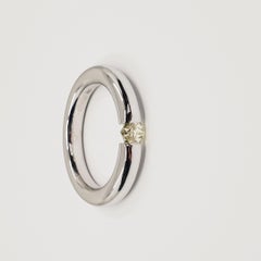 GIA 0.5Carat Solitaire Diamond Ring F-G/VS 18k White Gold, Brilliant Cut