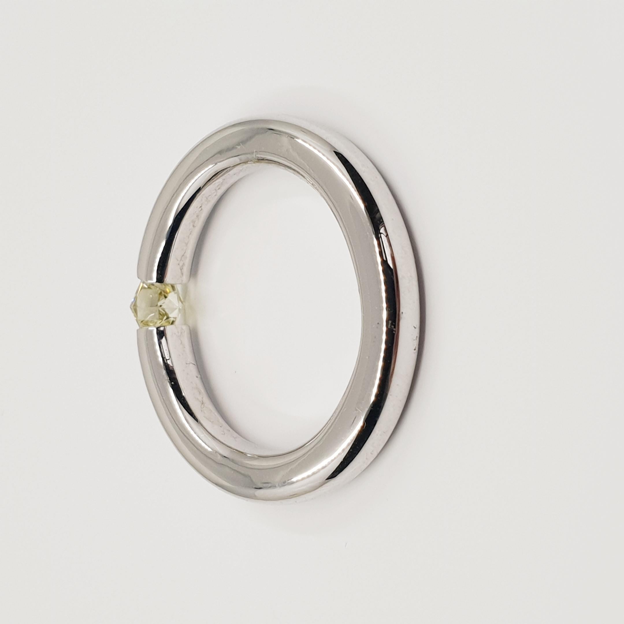 GIA 0.5Carat Solitaire Diamond Ring F-G/VS 18k White Gold, Brilliant Cut In New Condition For Sale In Darmstadt, DE